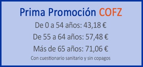Primas seguro de salud COFZ 